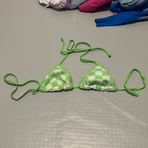 Neon green string bikini Size XS - Picture 3 of 6